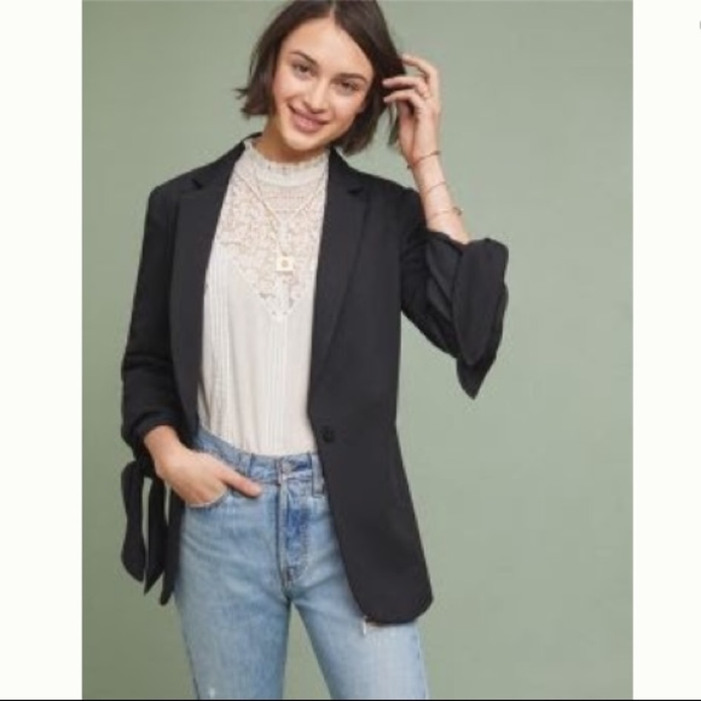Anthropologie TIED-SLEEVE BLAZER NWT